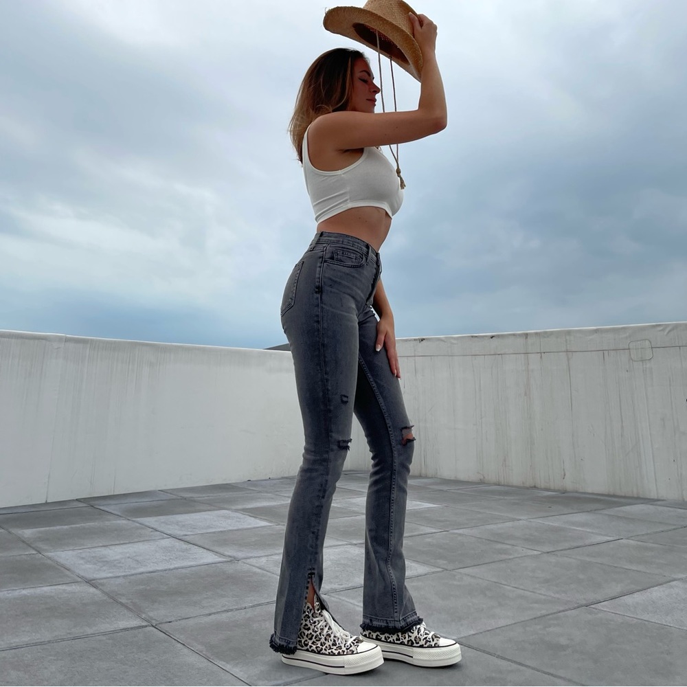Washed denim